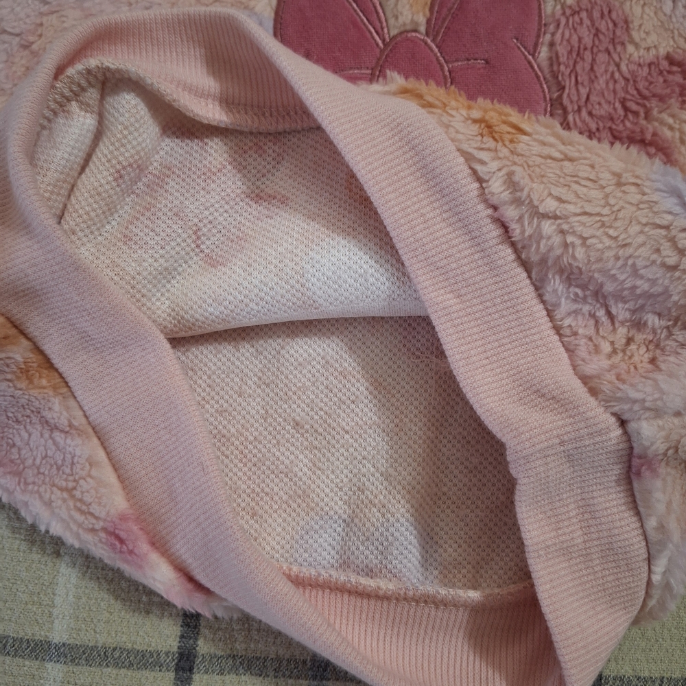 Disney Minnie Pink Plush Kids Sweatshirt - Picture 5 of 7